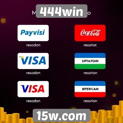 Métodos de pagamento aceitos no 444win