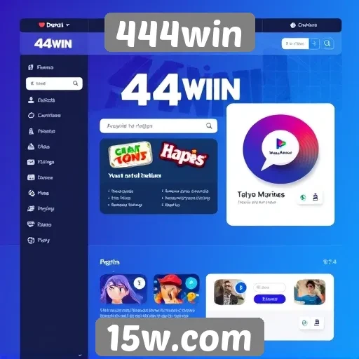 Análise da interface do usuário do site 444win